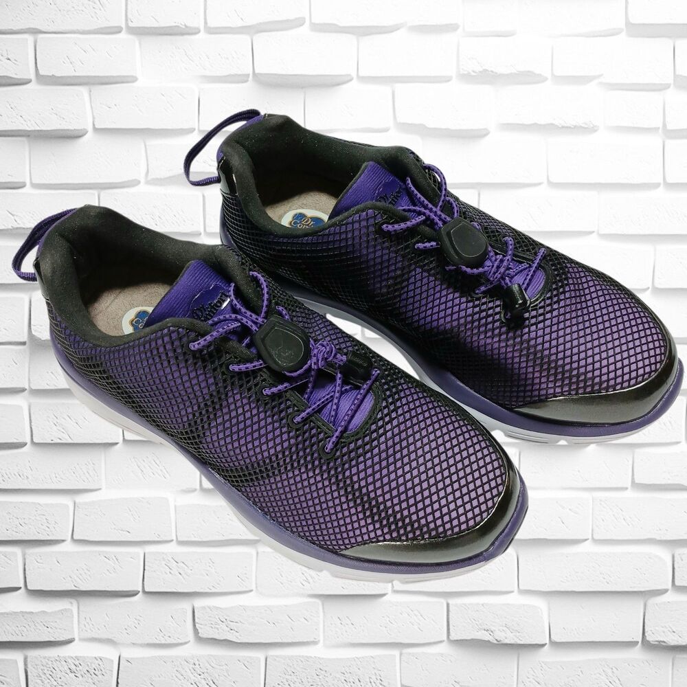Dr. Comfort Katy Comfort Sneakers Women's 7.5 XW Purple Black Therapeutic EUC